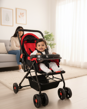 Kurb Toys™ Galaxy Baby Stroller (Multi-Recline + 5-Point Safety)