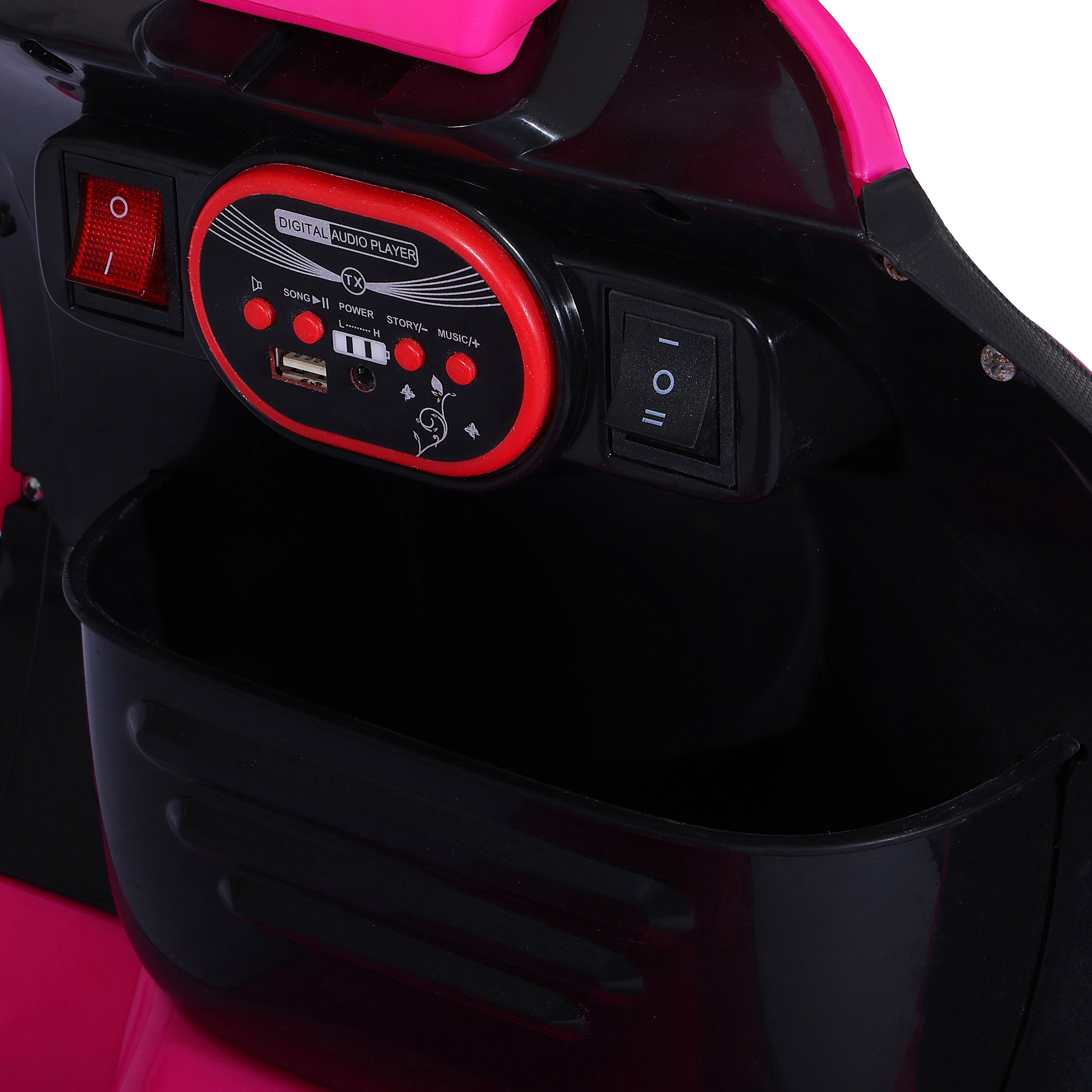 Kurb Swiggy Swift Electric Scooter for Kids – Battery Ride-On Toy with LED Headlights, Music & Foot Accelerator