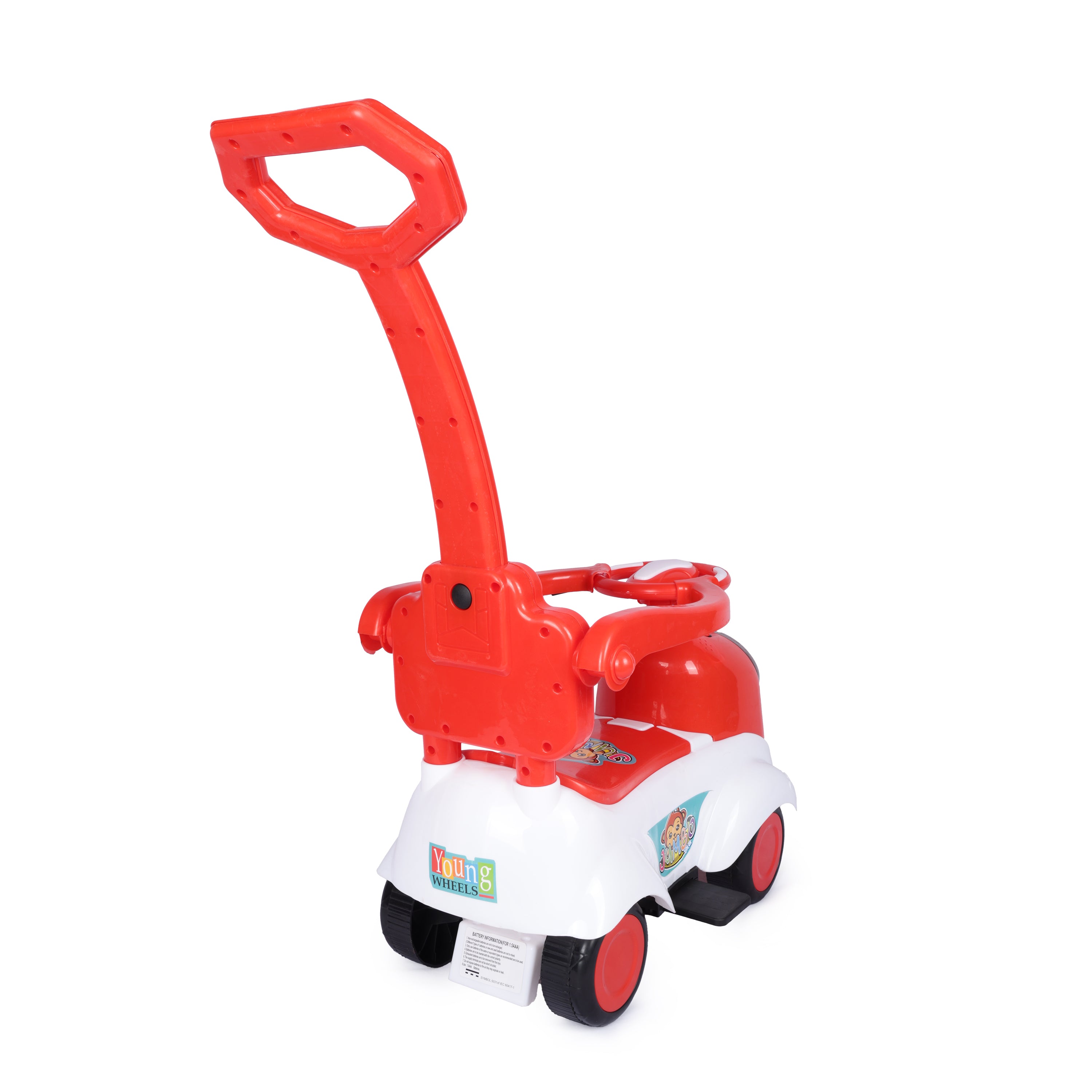 Kurb Toys™ Dash Racer Push Ride-On Car (With Parental Handle & Safety Guard)