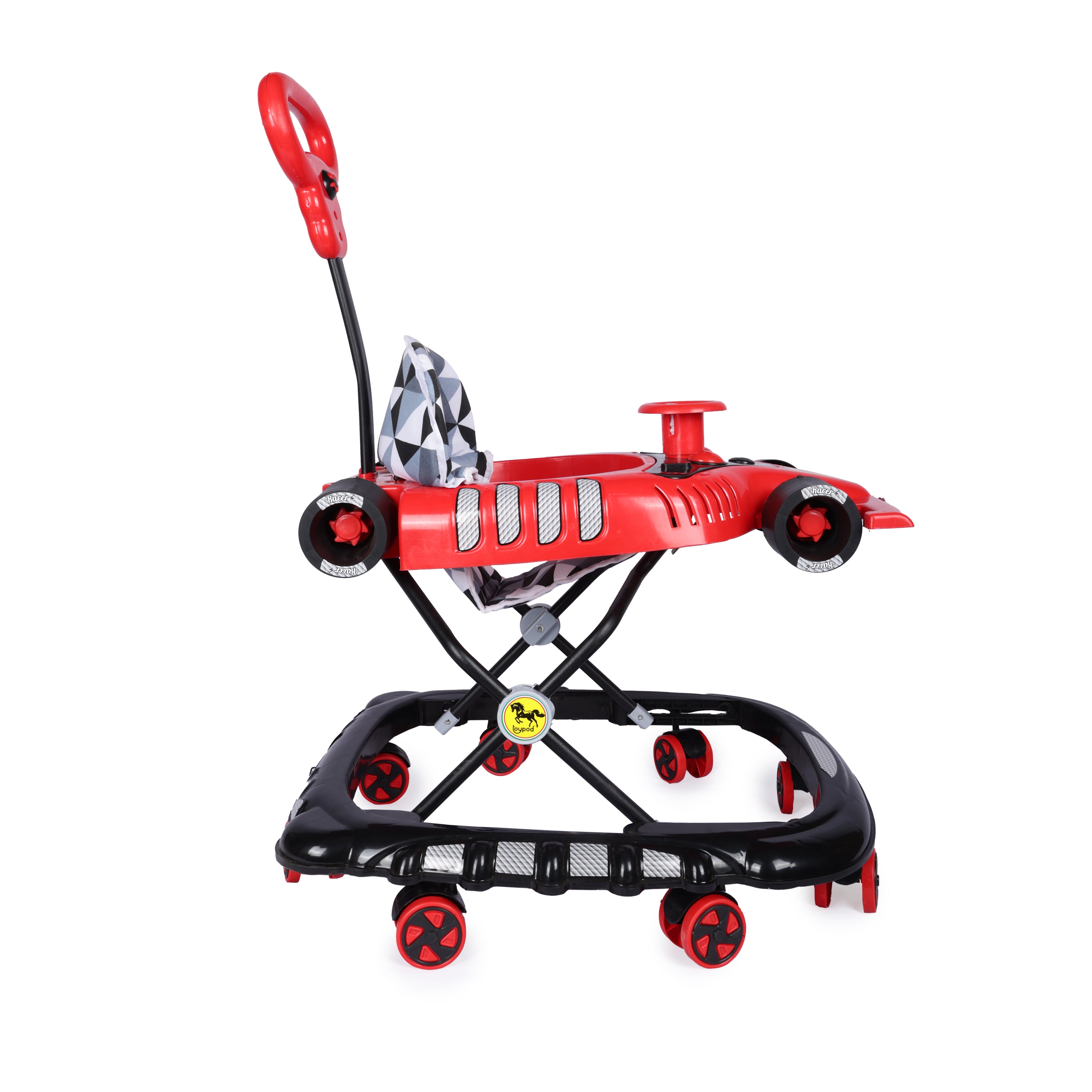 Kurb Toys F1 Baby Walker with Adjustable Height, Music Tray & Parent Handle