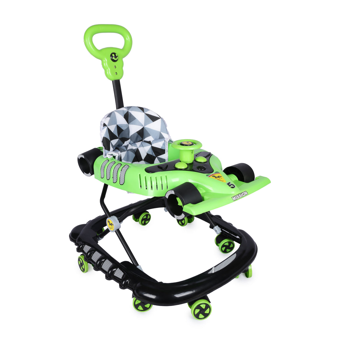 Kurb Toys F1 Baby Walker with Adjustable Height, Music Tray & Parent Handle