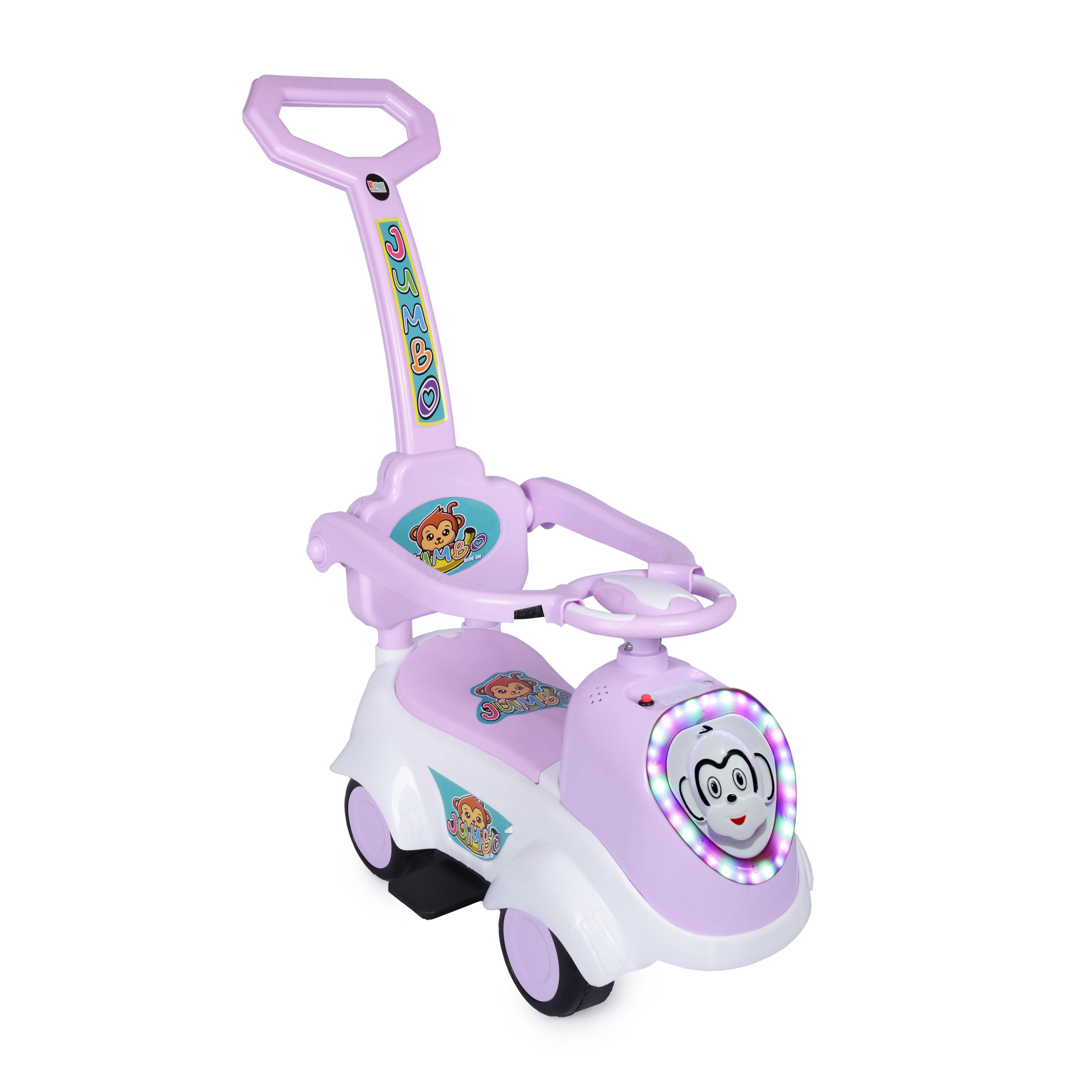 Kurb Toys™ Dash Racer Push Ride-On Car (With Parental Handle & Safety Guard)