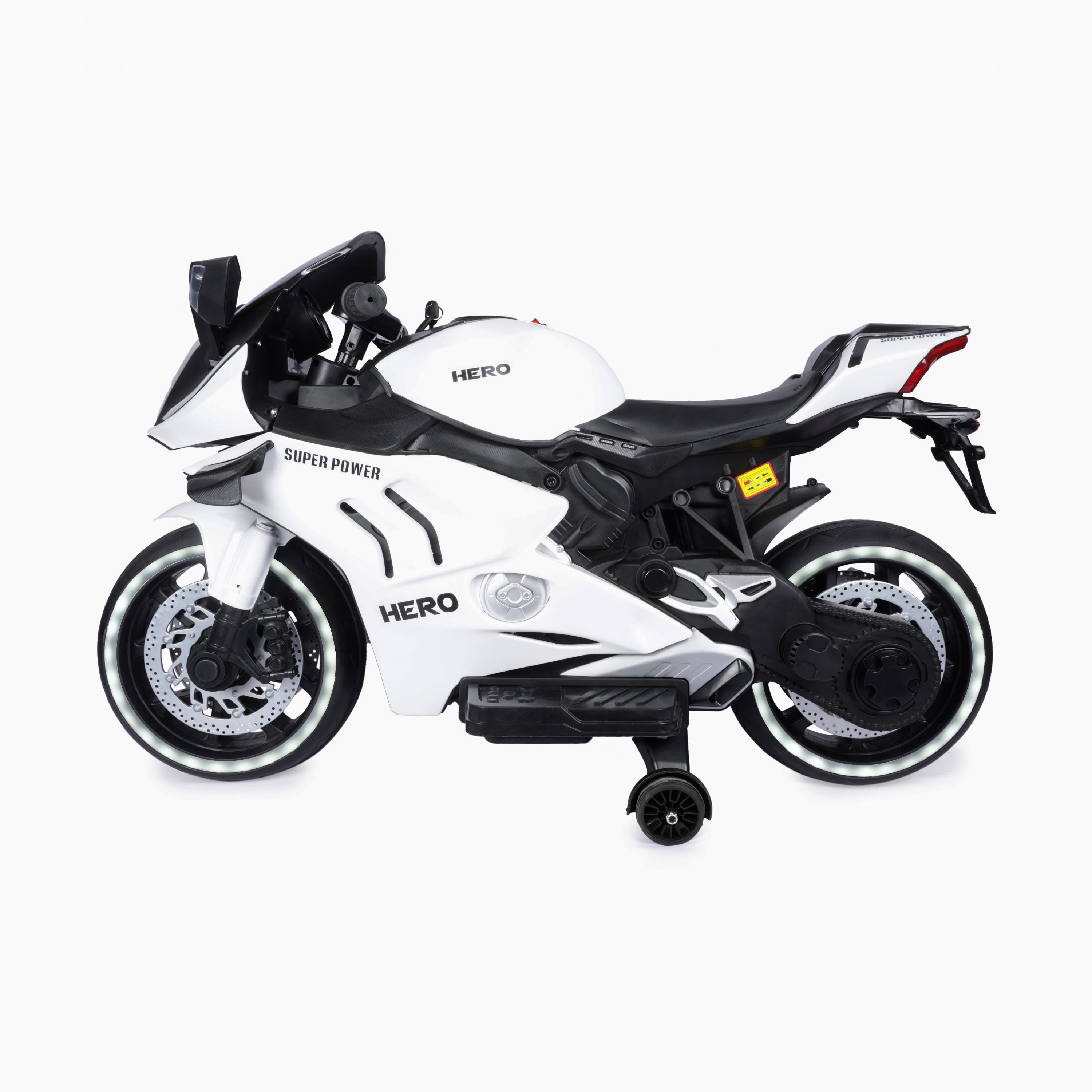 Kurb Toys Hero Battery Operated Ride-On Bike for Kids with Bluetooth & LED Lights