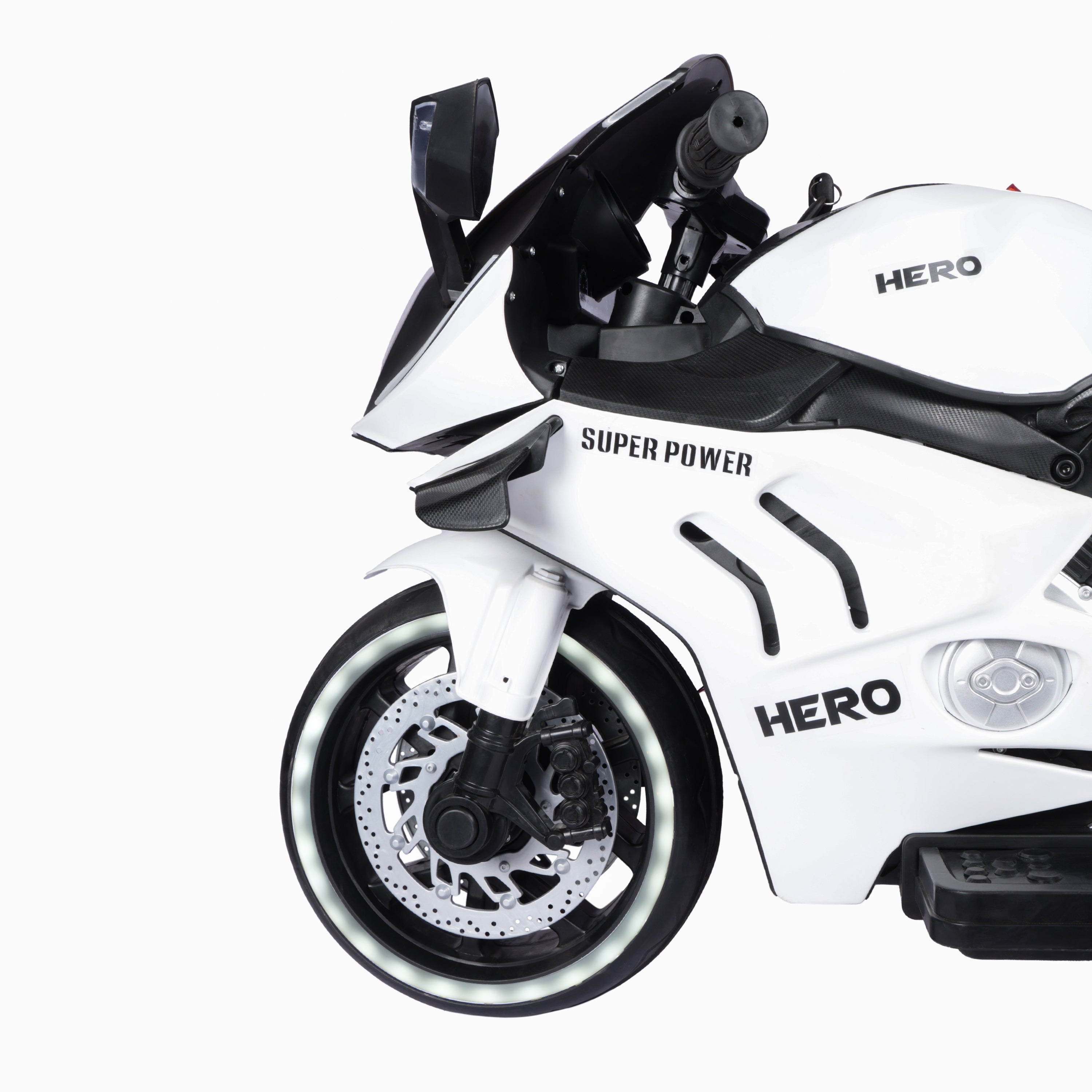 Kurb Toys Hero Battery Operated Ride-On Bike for Kids with Bluetooth & LED Lights