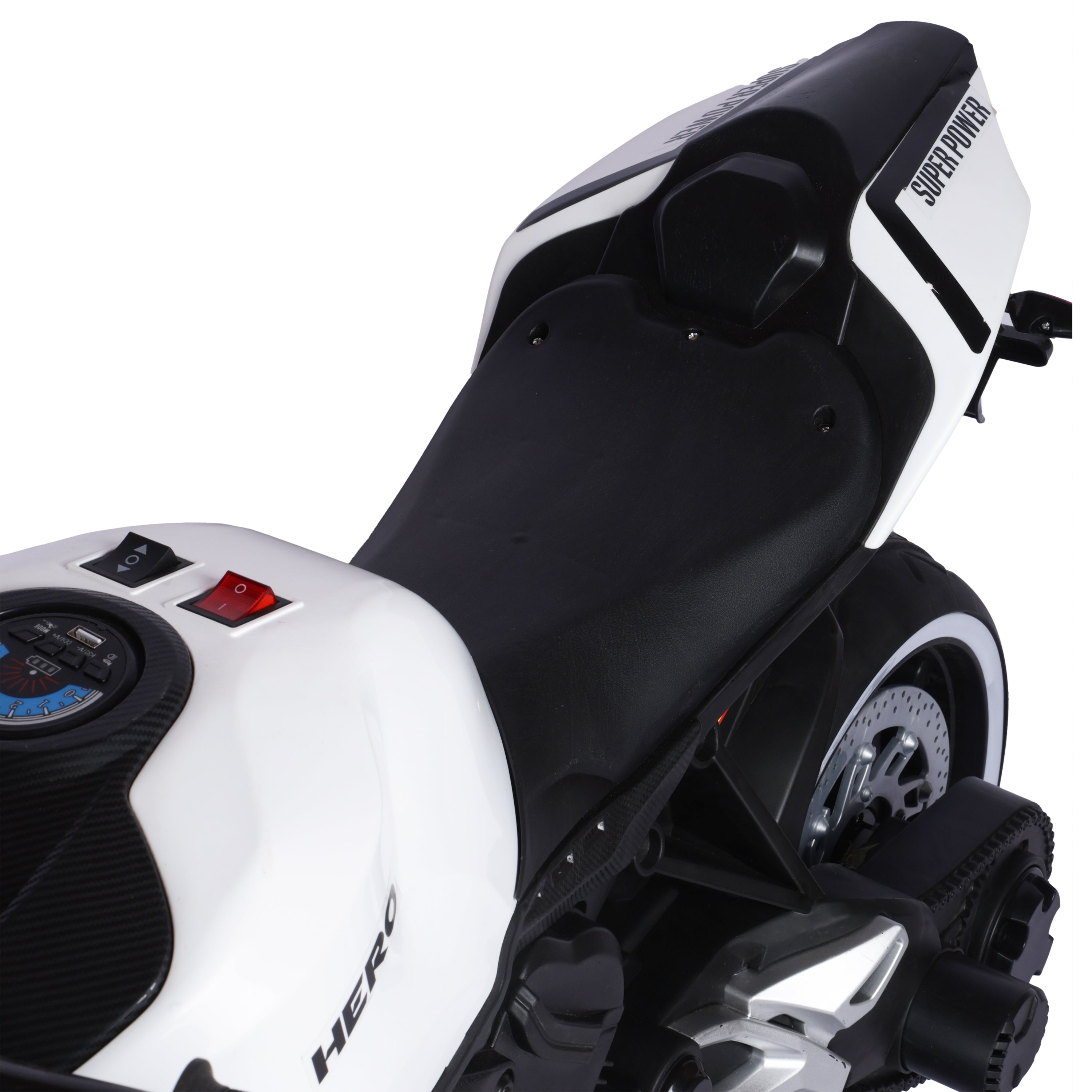 Kurb Toys Hero Battery Operated Ride-On Bike for Kids with Bluetooth & LED Lights