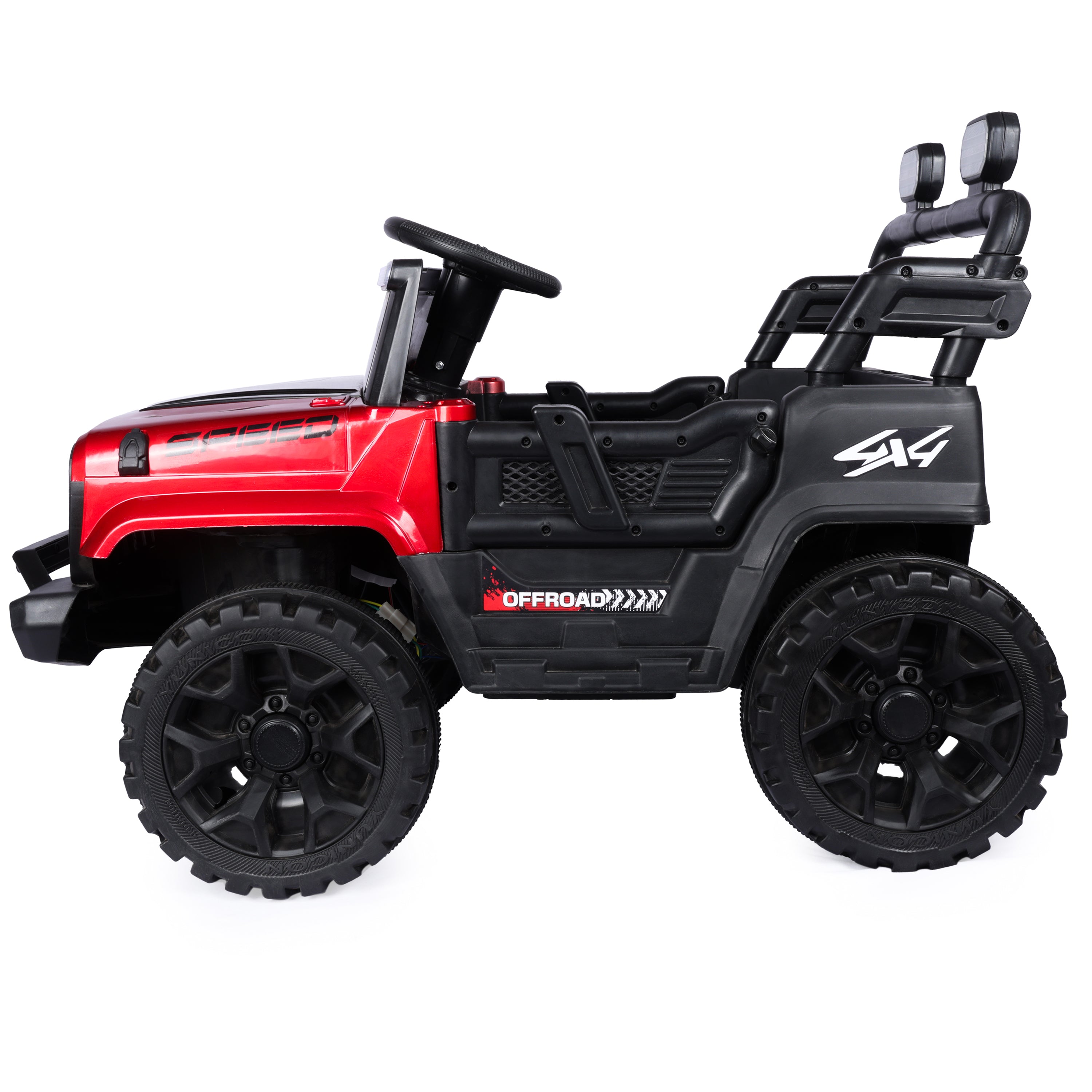 Kurb Toys 12V Battery Operated Jeep for Kids with Remote Control, Bluetooth & LED Lights