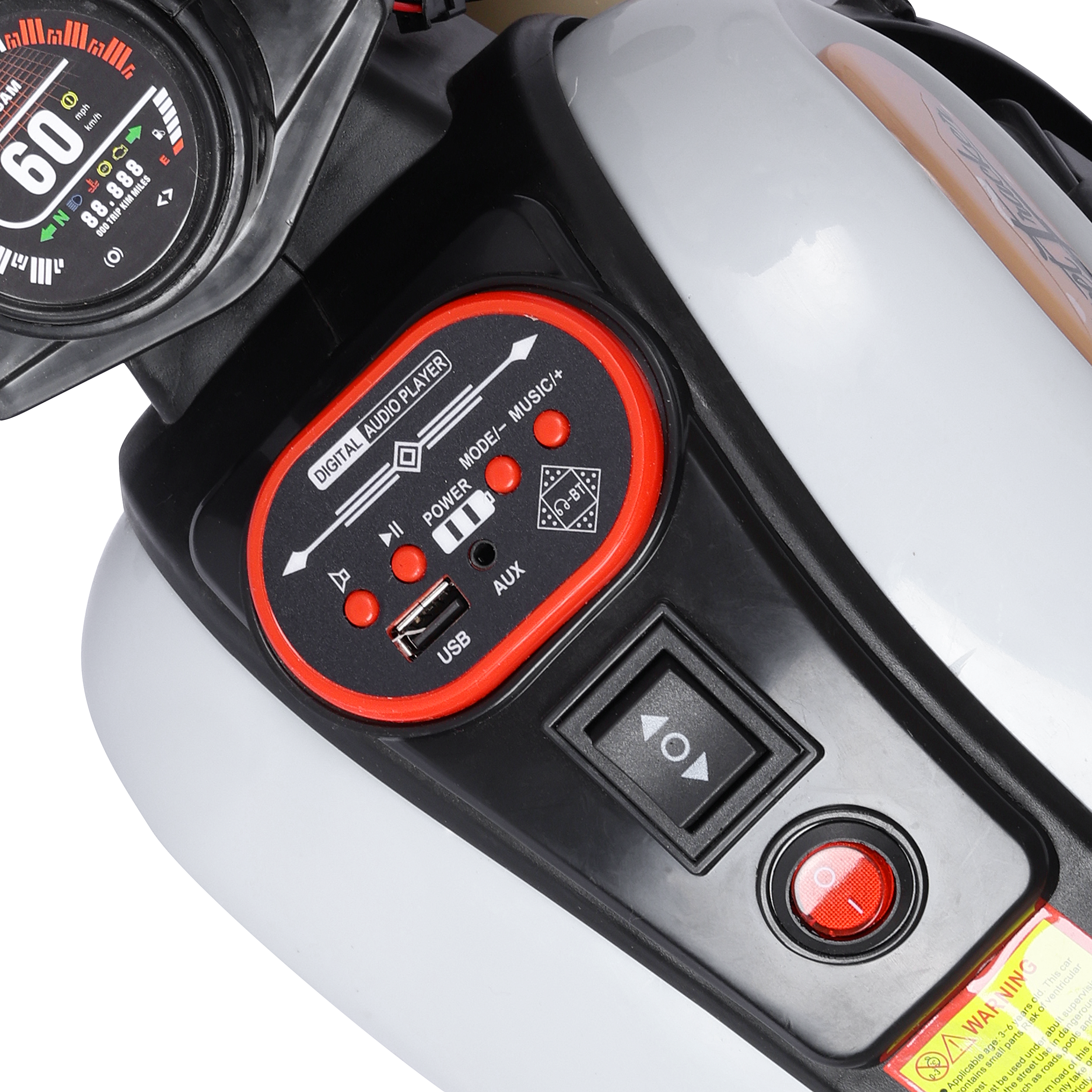 Electric Kids Bike with Remote Control | LED Lights | Music & USB | Safe Ride