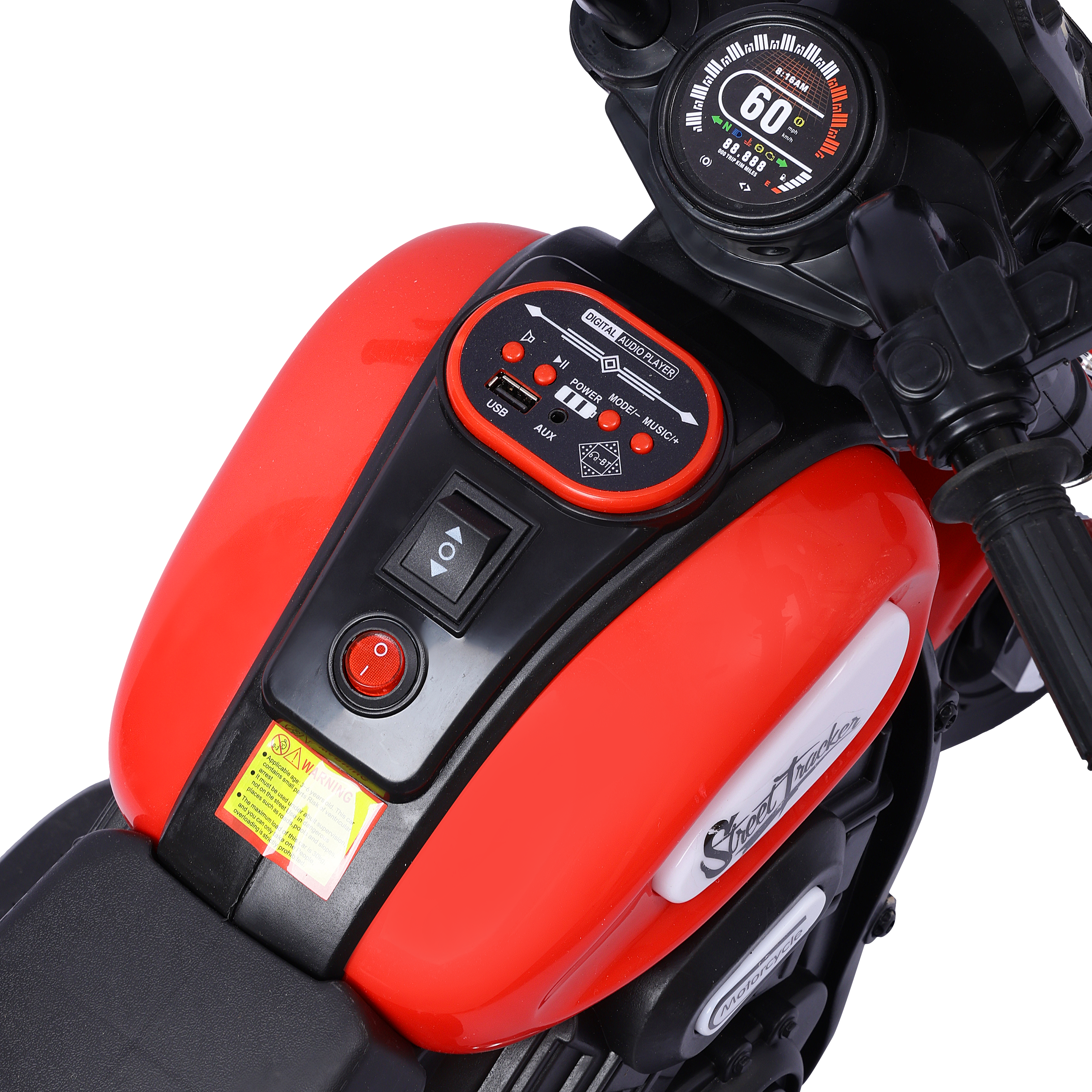 Electric Kids Bike with Remote Control | LED Lights | Music & USB | Safe Ride