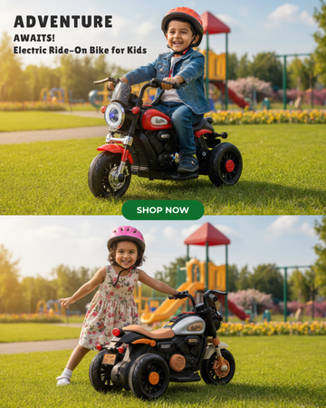 Electric Kids Bike with Remote Control | LED Lights | Music & USB | Safe Ride
