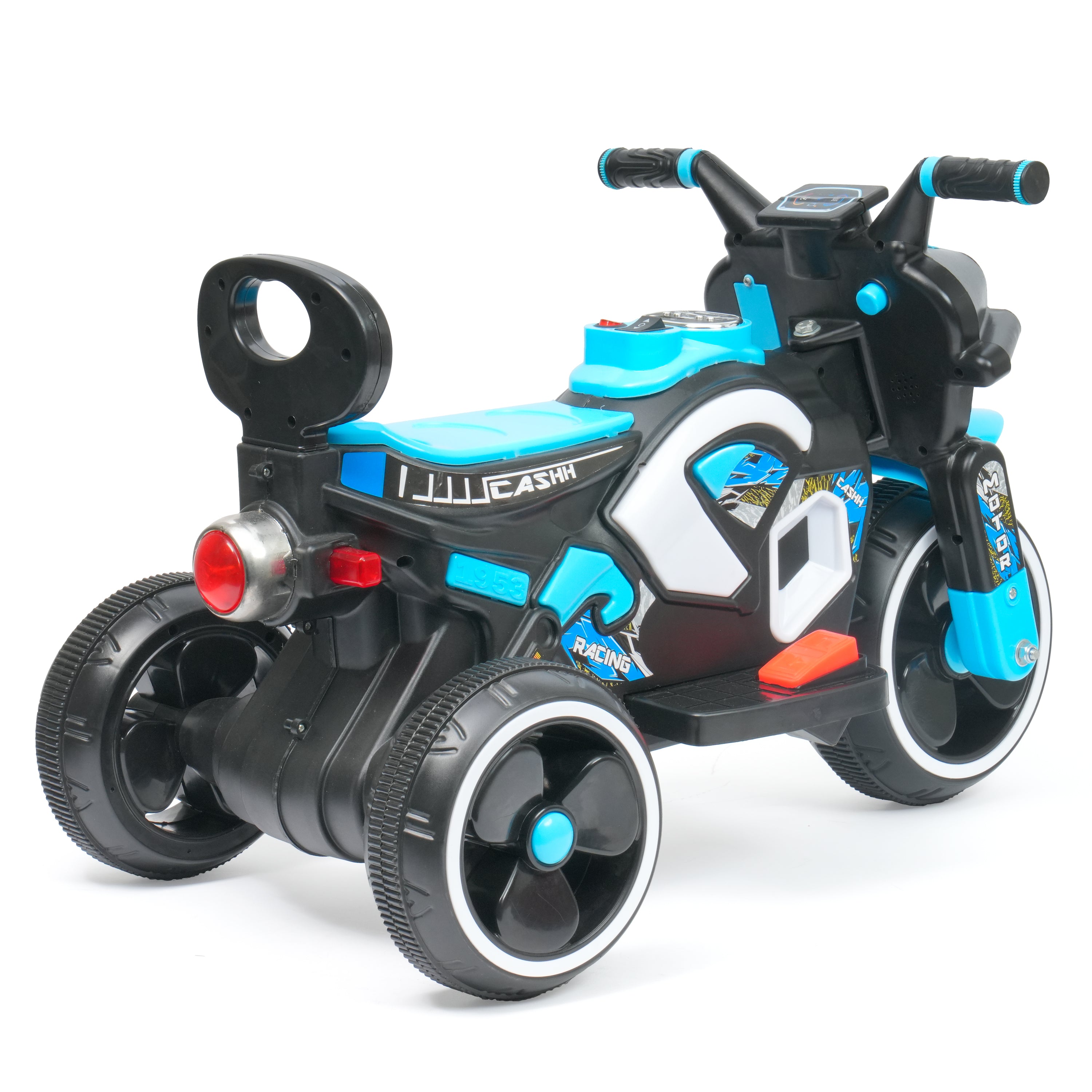 Kurb Toys Cash Bike Battery Operated Ride-On Bike for Kids with Music & LED Lights