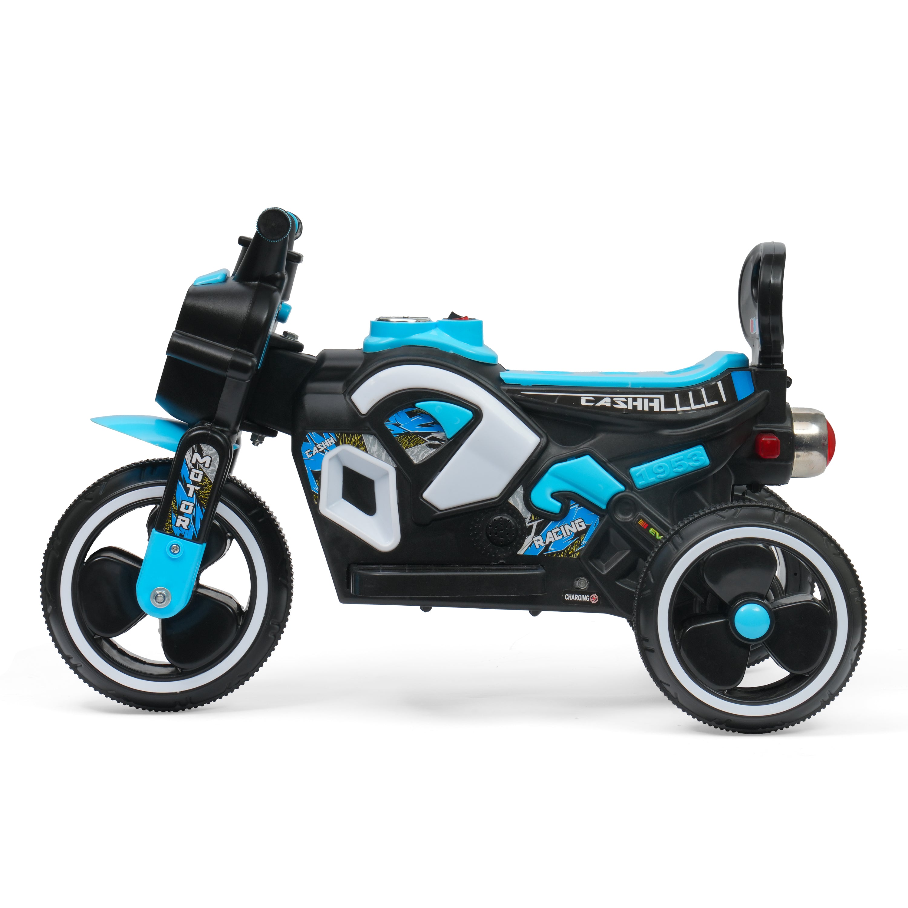 Kurb Toys Cash Bike Battery Operated Ride-On Bike for Kids with Music & LED Lights
