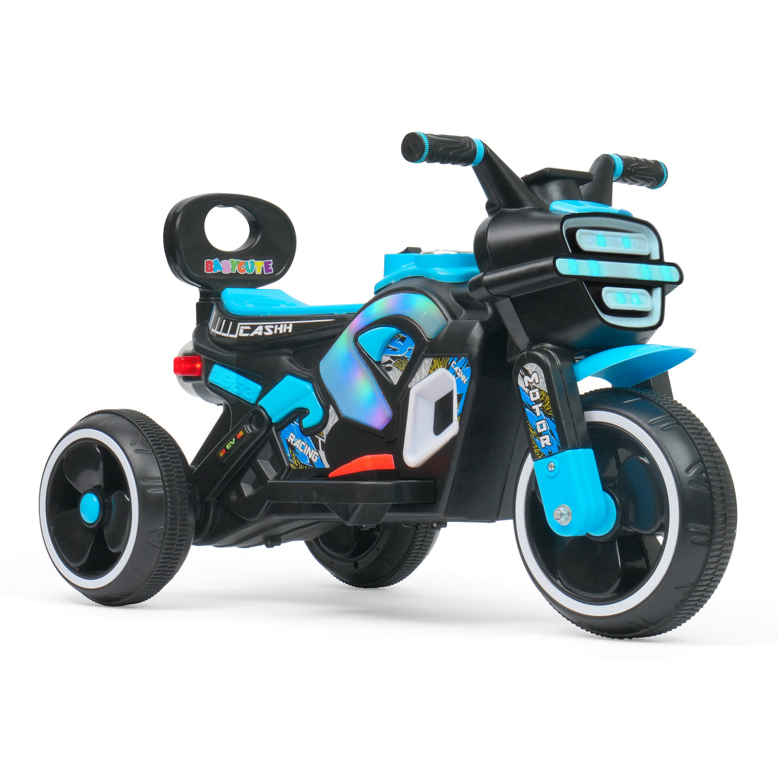Kurb Toys Cash Bike Battery Operated Ride-On Bike for Kids with Music & LED Lights