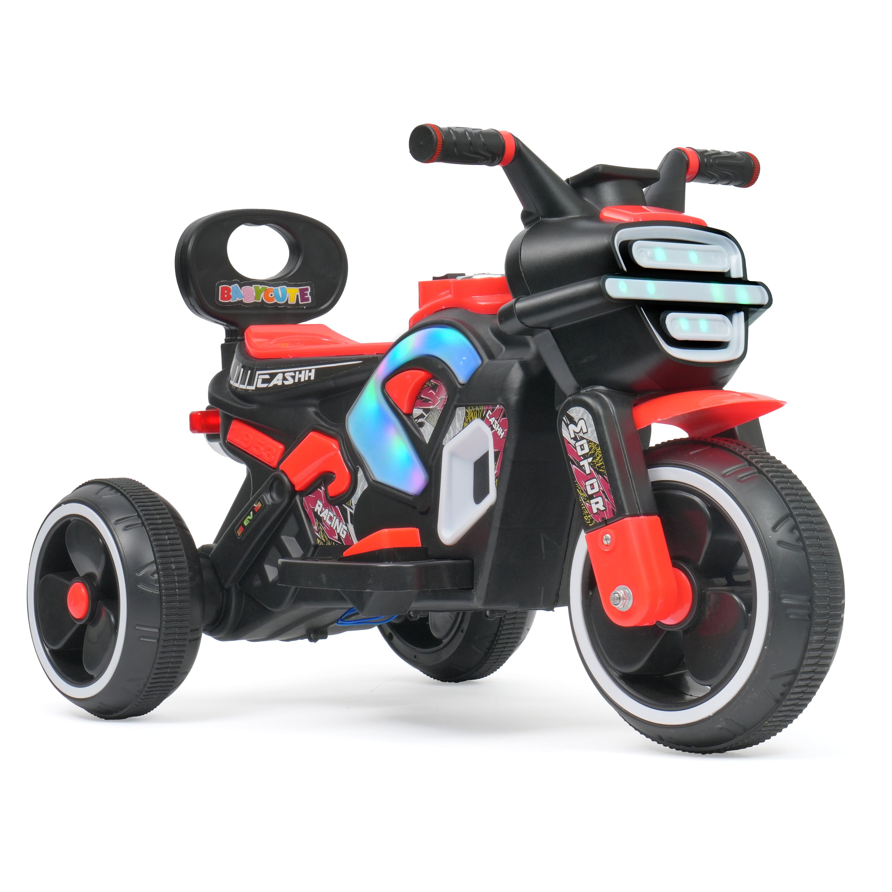 Kurb Toys Cash Bike Battery Operated Ride-On Bike for Kids with Music & LED Lights