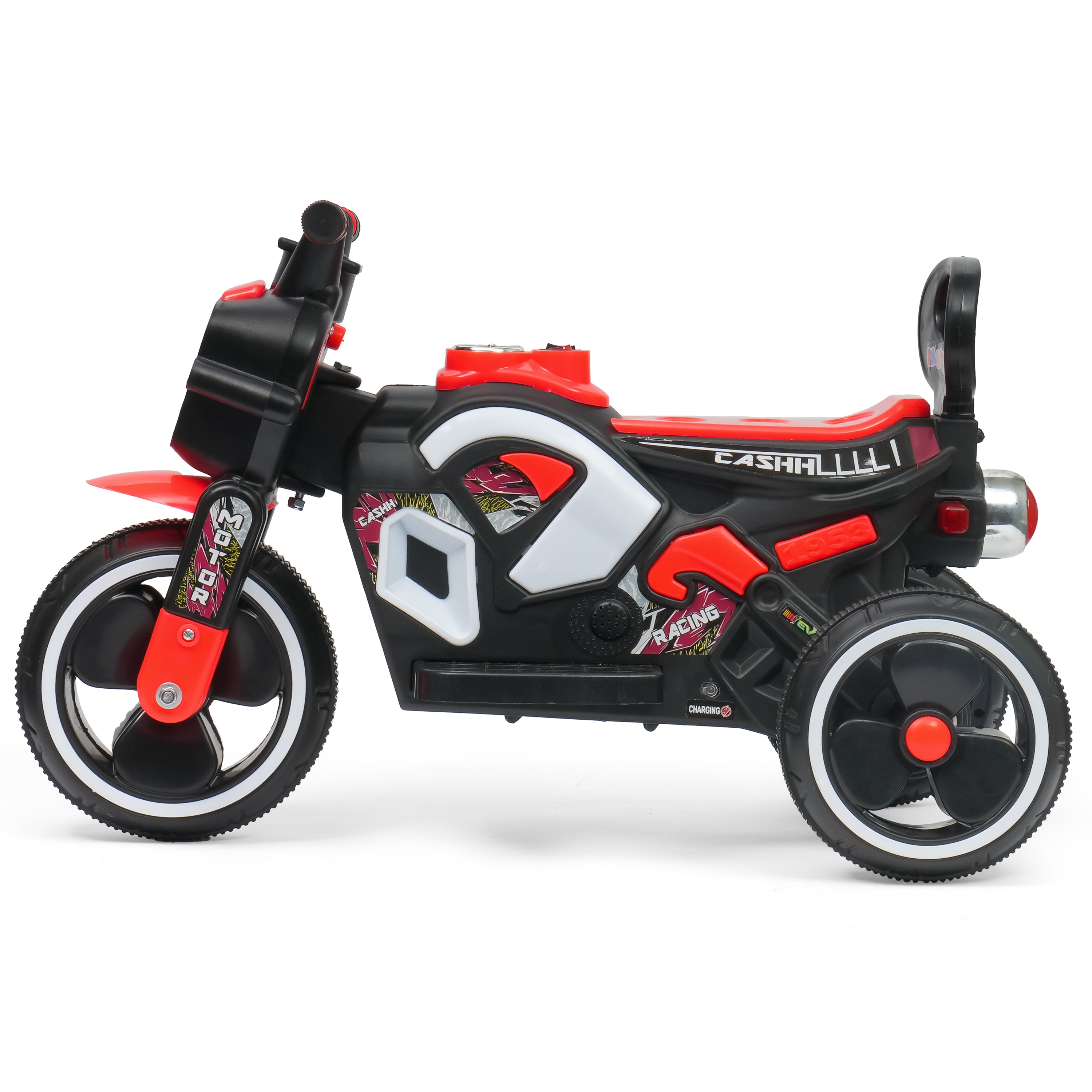 Kurb Toys Cash Bike Battery Operated Ride-On Bike for Kids with Music & LED Lights