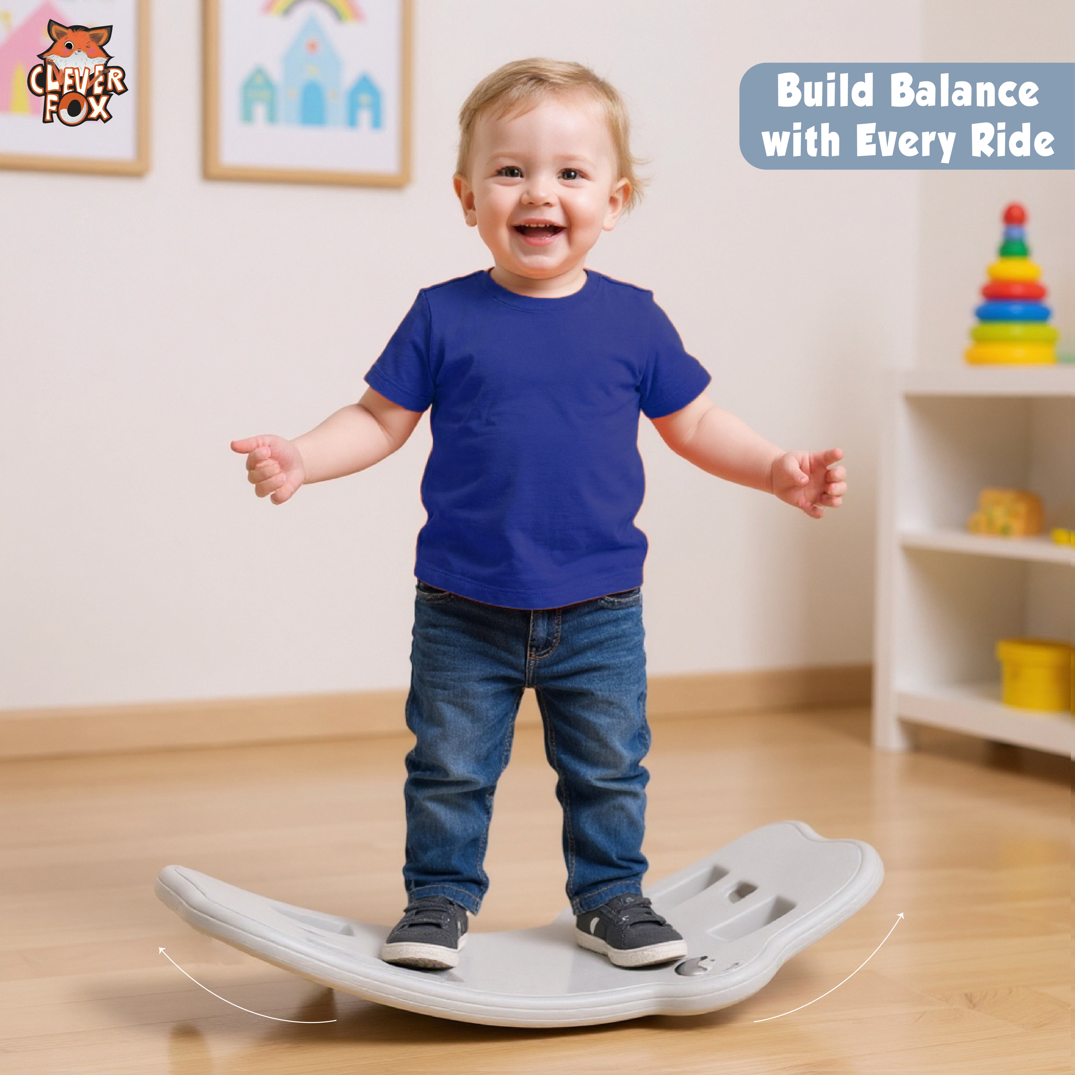 Kurb Toys Dino DLX Kids Rocking Rider with Backrest & Anti-Slip Base